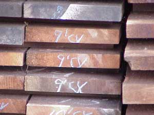 Graded redwood lumber