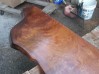 Close-up of 2 inch thick, live edge cut of the Whole Burl Log, 24 inches wide and 8 feet long.