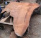 3 inches thick x 58 inches wide. Has all the Whole Burl curly, burly, fiddle back and figured grains. Unfinished.