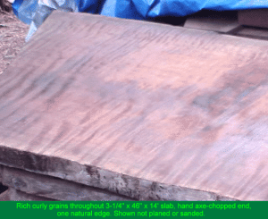 Rich curly grains throughout