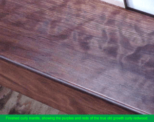 Finished curly mantle piece