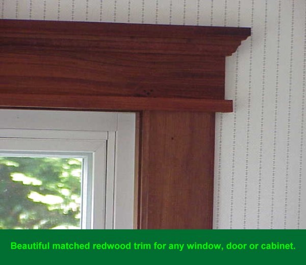Matched Redwood Woo Trim