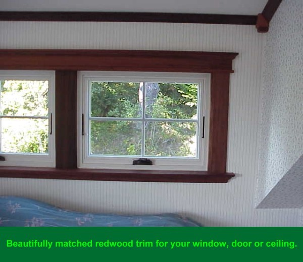 Matched Redwood Woo Trim
